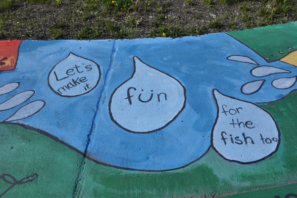 sidewalk painting in Fairbanks